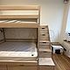 Заказать Детская двухъярусная кровать с лестницей комодом деревянная из массива. SCANDI. Ярмарка Мастеров. . Кровати Фото №3