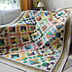 blanket. Patchwork blanket 'Under the roof of your house'. Bedspreads. elena-kornienko. My Livemaster. Фото №5