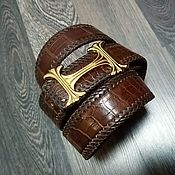 Аксессуары handmade. Livemaster - original item Men`s belt made of genuine crocodile leather, in stock!. Handmade.