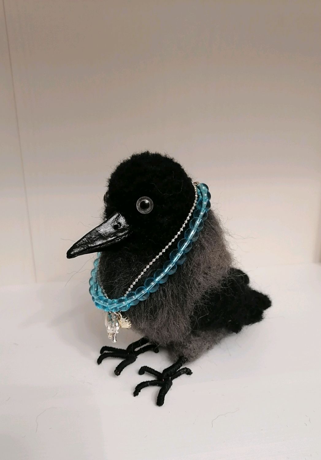 Реалистичная мягкая игрушка Птица чёрный ворон, 31 см