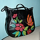 The bag 'Flying butterfly' black, Classic Bag, Yaroslavl,  Фото №1