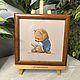 The picture is embroidered with a cross Bear and bunny, Pictures, Chelyabinsk,  Фото №1