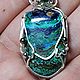 Кулон с азуритом, малахитом, подарок. Кулон. JeweLena. Интернет-магазин Ярмарка Мастеров.  Фото №2