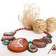Оранжевое колье сердолик агат яшма бычий глаз. Колье. Lora Vi Bead Jewelry. Ярмарка Мастеров.  Фото №4