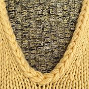 Одежда handmade. Livemaster - original item Pineapple women`s vest, merino wool, warm, tank top. Handmade.