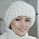 Hat knitted women's lapel 'Gerda', Caps, St. Petersburg,  Фото №1