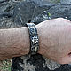 Men's, women's leather bracelet with silver inserts RO0004, Bead bracelet, Yerevan,  Фото №1