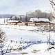 The picture winter 'White plains' watercolor. Pictures. Senchilova Evgenia. My Livemaster. Фото №5