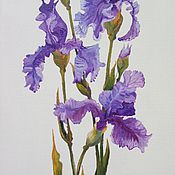 Картины и панно handmade. Livemaster - original item Painting Irises. Handmade.