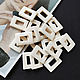Bead Connector Bleached Buffalo Bone Rectangle 30h23mm, Beads1, Bryansk,  Фото №1