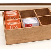 Для дома и интерьера handmade. Livemaster - original item Wooden Storage Organizer box for Tea bags. Handmade.