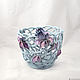 Pots Purple flowers. Pots1. Elena Zaychenko - Lenzay Ceramics. Online shopping on My Livemaster.  Фото №2