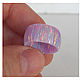 Wide ring made of synthetic opal 'Unicorn Purple'. Rings. Wooden jewellery. Online shopping on My Livemaster.  Фото №2