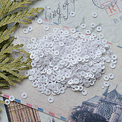 Материалы для творчества handmade. Livemaster - original item Sequins India: White 3 mm. Handmade.