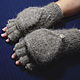 Order Women's knitted mittens-transformers. Warm Yarn. Livemaster. . Mittens Фото №3