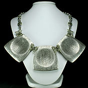 Украшения handmade. Livemaster - original item Necklace made of Nickel silver with silver hematite stones. Handmade.