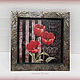 Diptych, set of panels 'Red flowers'. Pictures. oksanapodarki. Online shopping on My Livemaster.  Фото №2