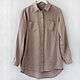 Beige women's shirt made of 100% linen. Blouses. etnoart. Online shopping on My Livemaster.  Фото №2
