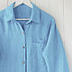 Women's oversize shirt made of softened linen. Shirts. LINEN & SILVER ( LEN i SEREBRO ). Интернет-магазин Ярмарка Мастеров.  Фото №2