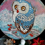 Картины и панно handmade. Livemaster - original item Panels: White Owl. Handmade.