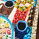 Painting in the kitchen Still life, bouquet of flowers. Mosaic semi-precious stones. Pictures. House of the Sun (irina-bast). My Livemaster. Фото №6