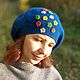 Knit beret hat women - french beret - spring elegant ladies hat, Berets, Ekaterinburg,  Фото №1