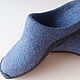 Men's Slippers made of natural wool.Slippers mens. Felted shoes mens.
