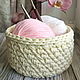 Storage basket, interior basket made of knitted yarn, Basket, Kazan,  Фото №1