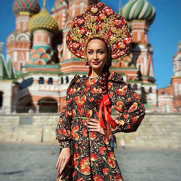 Одежда ручной работы. Ярмарка Мастеров - ручная работа Красивое платье в пол в русском стиле. Handmade.