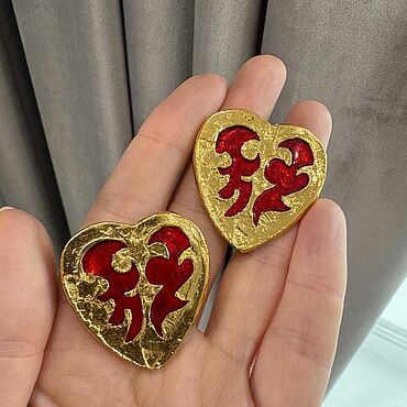 Винтаж ручной работы. Ярмарка Мастеров - ручная работа Винтаж: Клипсы YSL. Handmade.