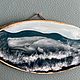 Панно на деревянном спиле кит в океане с эпоксидной смолой. Панно. Картины Регины Куюковой. Ярмарка Мастеров.  Фото №5