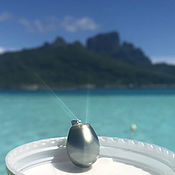 Серьги с морскими таитянскими жемчужинами