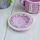 Order Silicone soap mold Knitted Cup and saucer. Hobbypage. Livemaster. . Form Фото №3