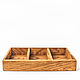 Cutlery tray with three compartments in natural color. Utensils. Foxwoodrus. My Livemaster. Фото №4