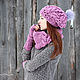 Вязаный комплект «Черничное суфле». . NewRareRu.Knitting (Вера). Ярмарка Мастеров.  Фото №4