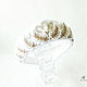 The rim is velvet with voluminous leaves White gold, Headband, Ekaterinburg,  Фото №1