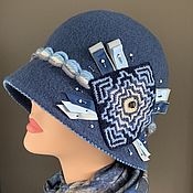 Аксессуары handmade. Livemaster - original item Hat-the Cloche with the decor in the style of boho. Handmade.