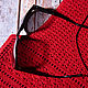 Author's knitted red top with a combination of patterns Marrakech. Tops. Вязаные игрушки - Ольга (knitlandiya). My Livemaster. Фото №4