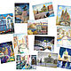 Cards Types of Gift lover of travel Set of 12 PCs, Cards, St. Petersburg,  Фото №1