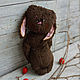 Тедди-примитив Чудной Заяц. Мягкие игрушки. Юлия Артемьева  (artist teddy toys). Интернет-магазин Ярмарка Мастеров.  Фото №2