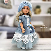 Куклы и игрушки handmade. Livemaster - original item Clothes for Paola Reina dolls. Dusty blue set.. Handmade.