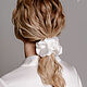 Order Silk hair bands white, vanilla, coffee with milk. Delicate Clothing Store (Daria). Livemaster. . Scrunchy Фото №3