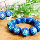 Order Bracelet and earrings 'Fantasy in blue'. Nitkabusin. Livemaster. . Jewelry Sets Фото №3