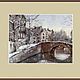 Painting with pastels-Winter in Amsterdam (gray-brown city landscape). Pictures. Pastelena. Online shopping on My Livemaster.  Фото №2
