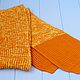 Шарф желто-оранжевый резинкой  женский вязаный. Шарфы. Svetlana_Knitting. Интернет-магазин Ярмарка Мастеров.  Фото №2