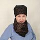 Felted Women's Hat Gold on Black, Caps, Kemerovo,  Фото №1