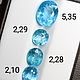Апатит Параиба 2.10ct, 2.28ct, 2.29ct, 5.35ct. Бусины. Астрологический подбор камней. Интернет-магазин Ярмарка Мастеров.  Фото №2