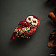Brooch 'Sovushka Cranberry». Owl is the barn owl. Brooches. Coffeelena. My Livemaster. Фото №4