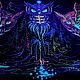 Флюоресцентное полотно на стену. Декоративные панели. Psydrop. Интернет-магазин Ярмарка Мастеров.  Фото №2