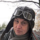 Мужская шапка шлем летчика из натуральной кожи на меху & очки пилота, Шапка-ушанка, Тверь,  Фото №1